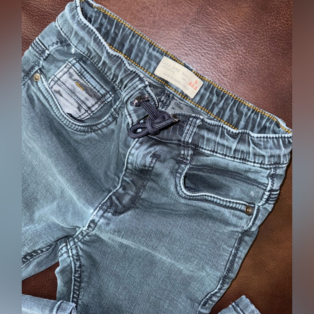 Zara boys gray jeans slim fit size 6